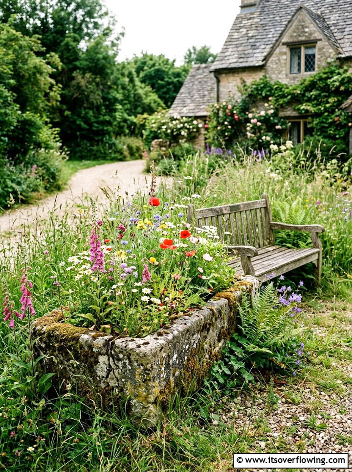 Weathered garden trough - 25 garden ideas with hypertufa planters