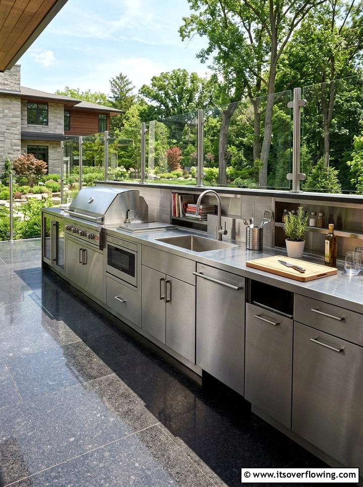 Weatherproof stainless steel kitchen - 25 garden design ideas for outdoor kitchens