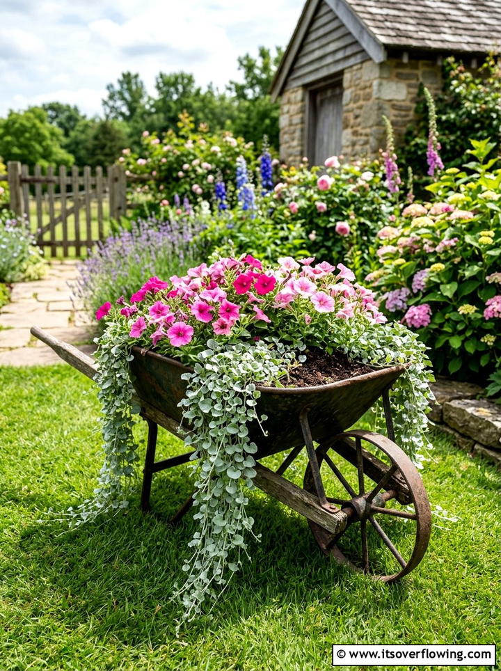 Wheelbarrow Garden - 25 creative garden ideas on a budget