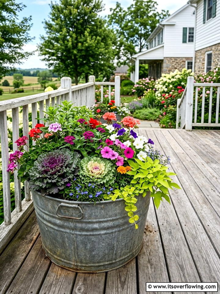 Wheelbarrow Garden - 25 backyard ideas with repurposed containers