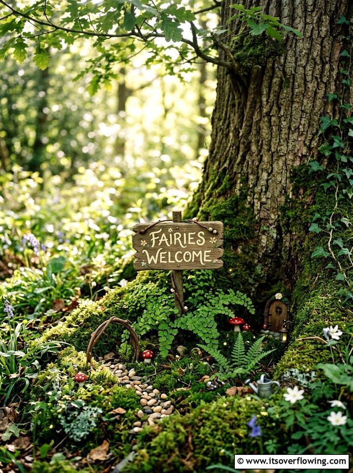 Whimsical Fairy Garden Sign - 25 garden decor ideas with signs