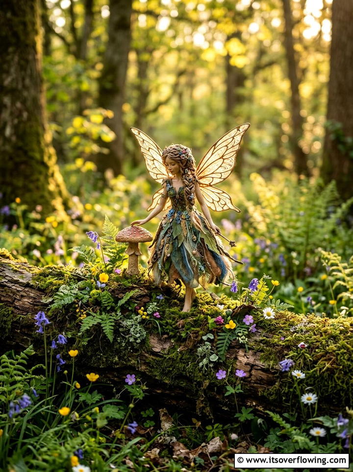Whimsical Fairy Sculpture - 25 backyard decorating ideas with statues