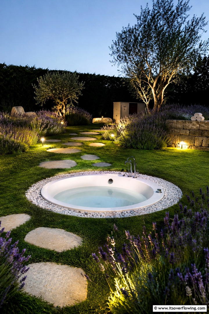 Whimsical Sunken Bath - 30 Serene Outdoor Bathtub Ideas for a Backyard Oasis