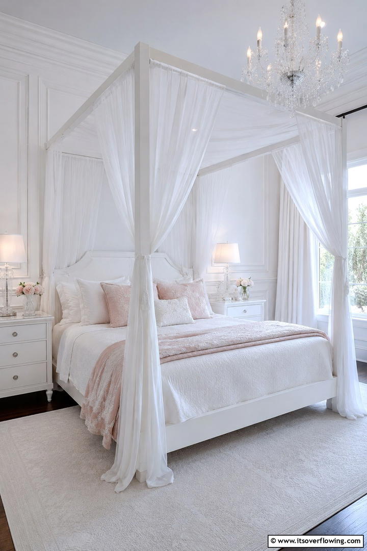 White Canopy Bed for a Dreamy Aesthetic - 25 Stunning Canopy Bed Ideas for a Dreamy Bedroom