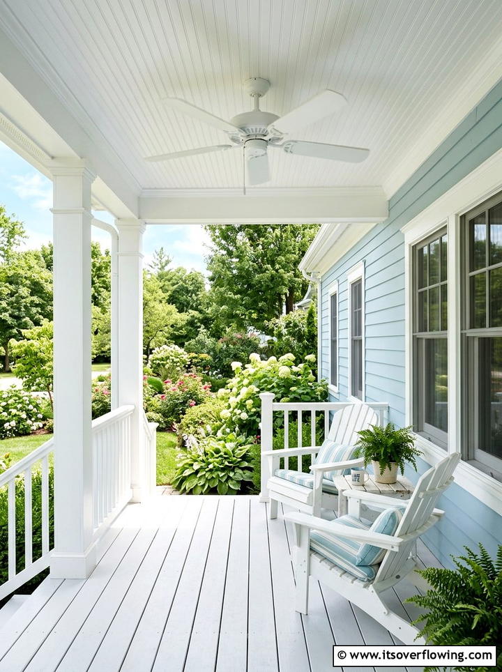 White Ceiling Fan Porch - 25 front porch ideas with ceiling fan