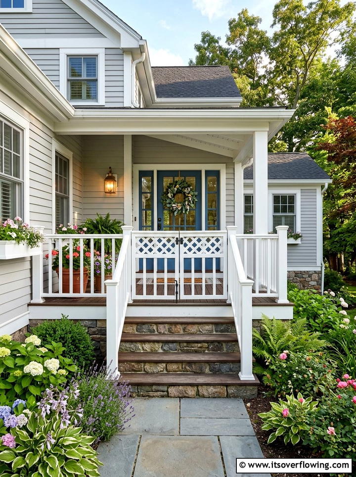 White Lattice Porch Gate - 25 front porch ideas with lattice panels