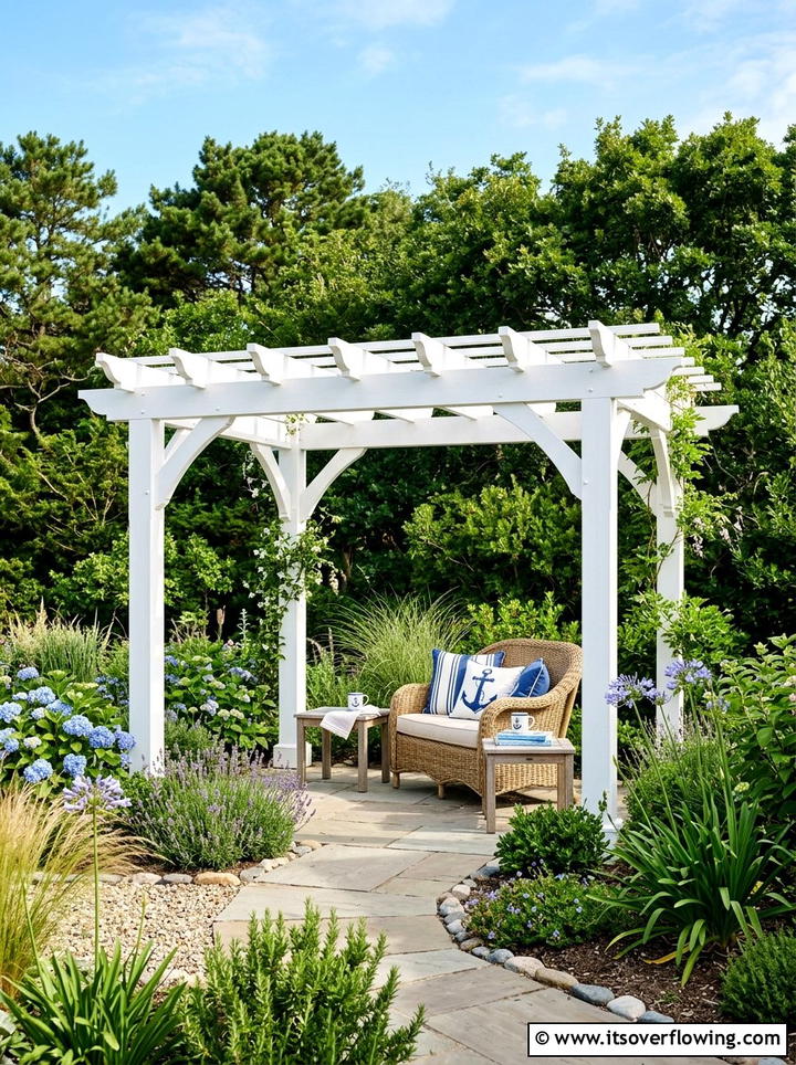 White Pergola For Small Garden - 25 small garden ideas with pergola corner