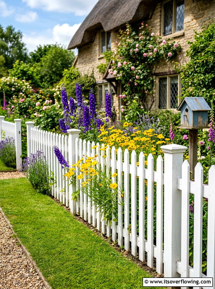 White Picket Fence - 25 small garden ideas with cottage style