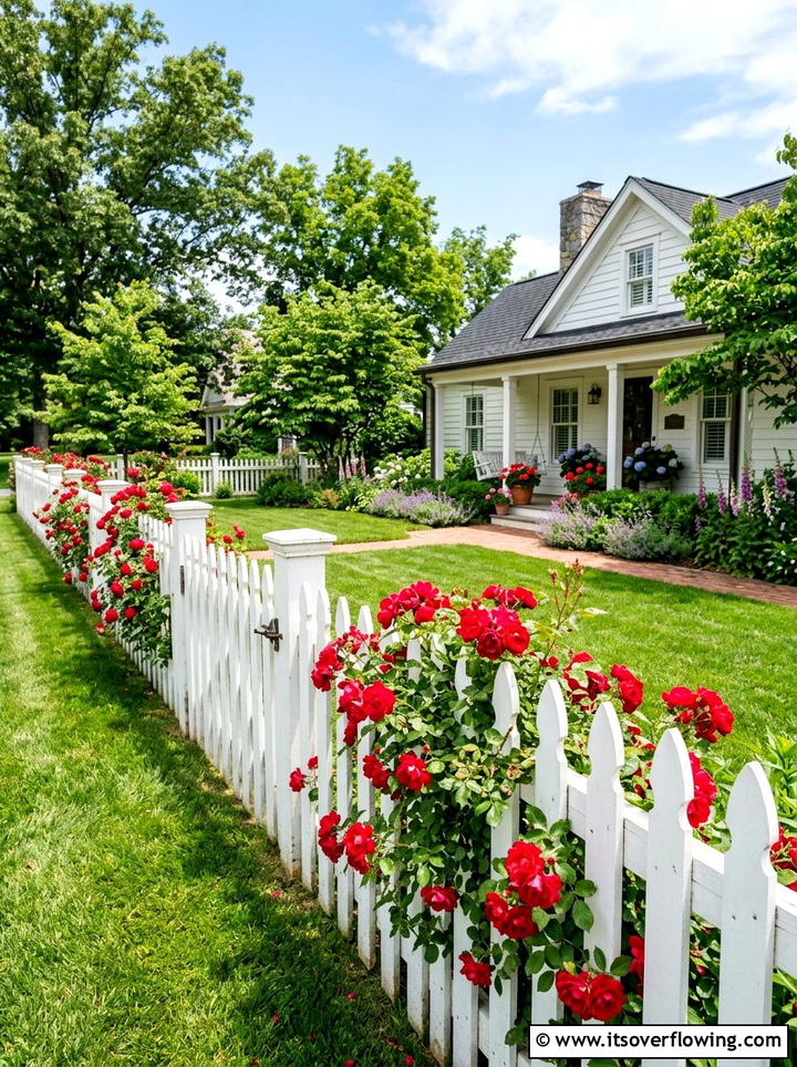 White Picket Fence - 25 garden decor ideas with farmhouse accents