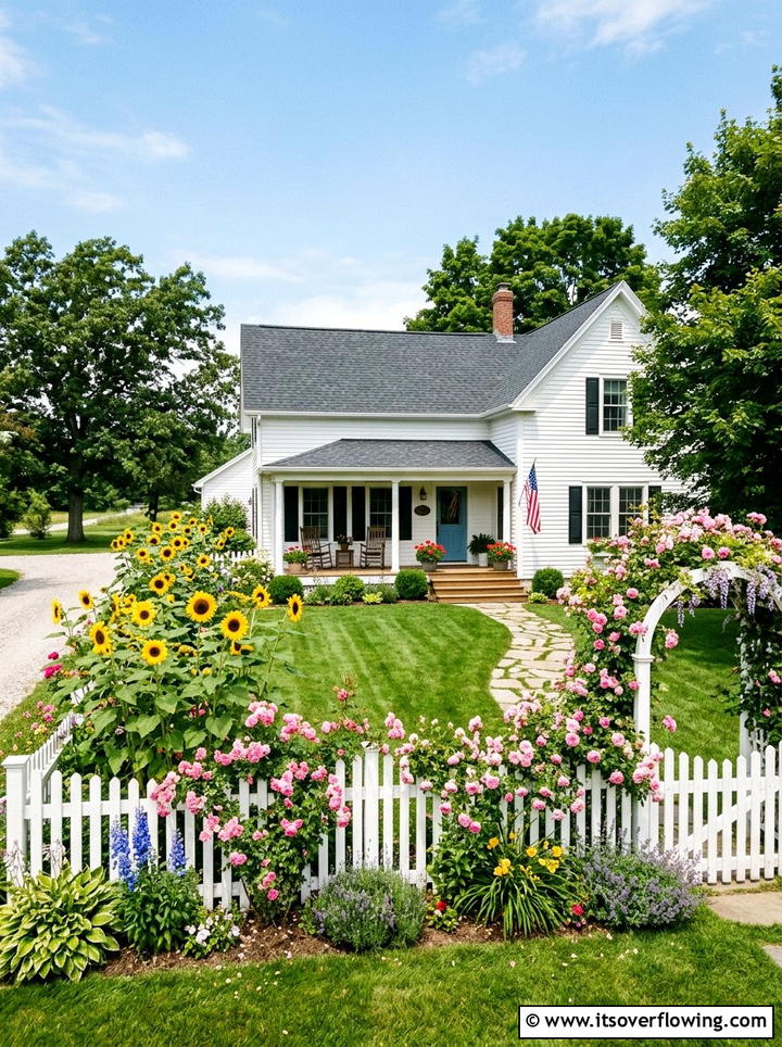White Picket Fence Garden - 25 garden design ideas for farmhouse landscapes