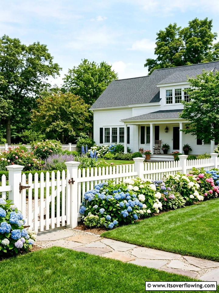 White Picket Fence - 25 backyard decorating ideas with farmhouse accents