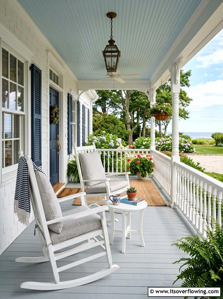 White Rocking Chair Front Porch - 25 front porch decor ideas with neutral tones