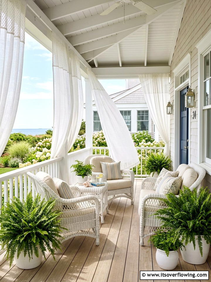 White Sheer Curtains Front Porch - 25 front porch ideas with outdoor curtains