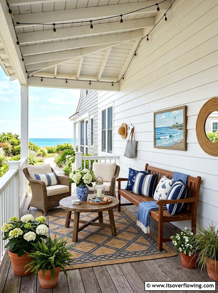 White Shiplap Porch Wall - 25 front porch ideas with wood accents