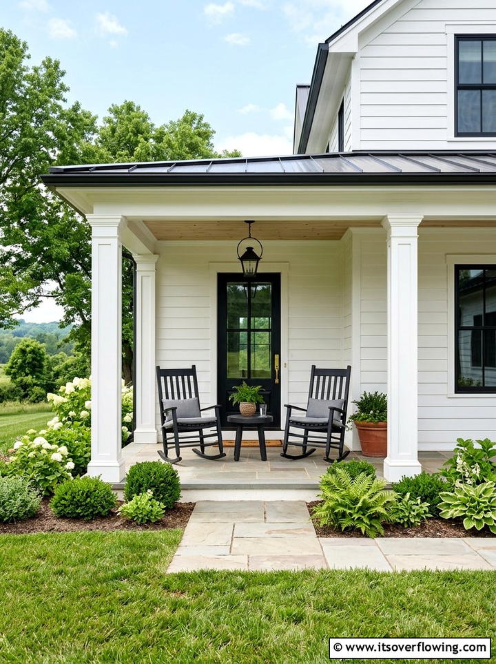 White Square Column Front Porch - 25 front porch ideas with columns