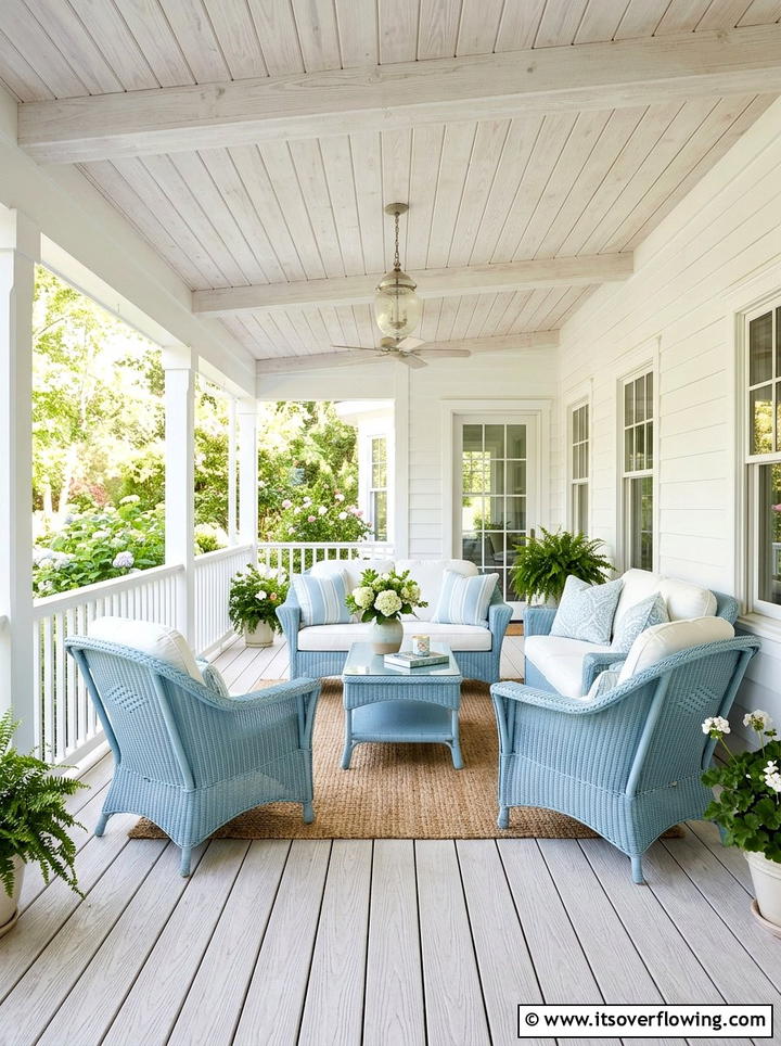 White Washed Wood - 25 front porch ideas with coastal style