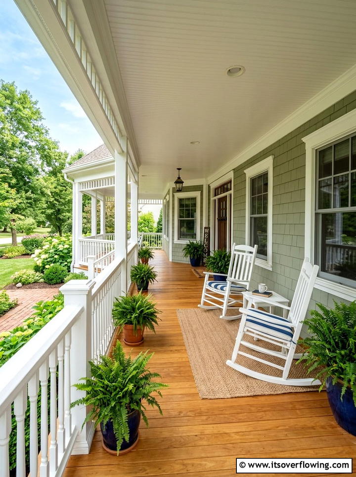 White Wood Front Porch Railing - 25 front porch ideas with railings