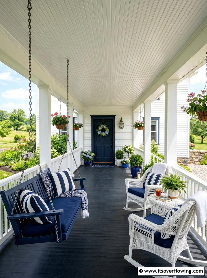 White beadboard ceiling - 25 front porch ideas with beadboard ceiling