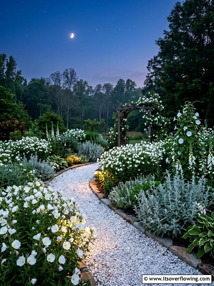 White flower moon garden - 25 creative garden ideas with medicinal herbs