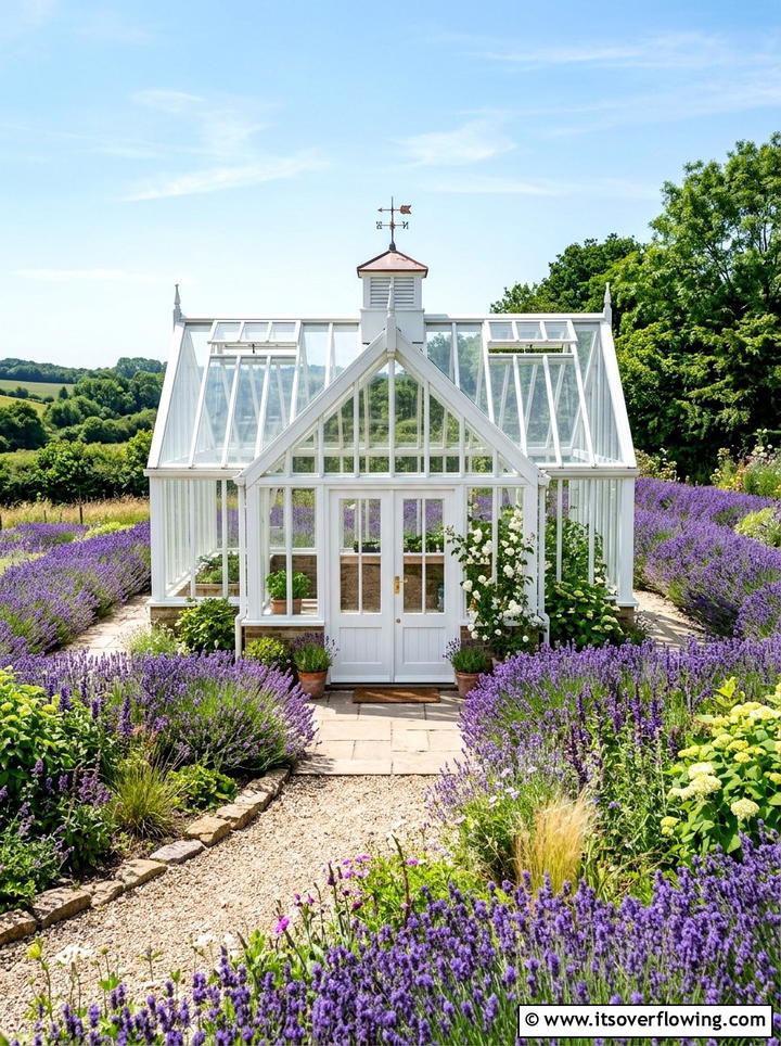 White frame greenhouse - 25 creative garden ideas with greenhouse corners