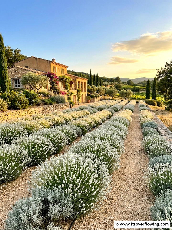 White lavender garden - 25 creative garden ideas with white flower gardens