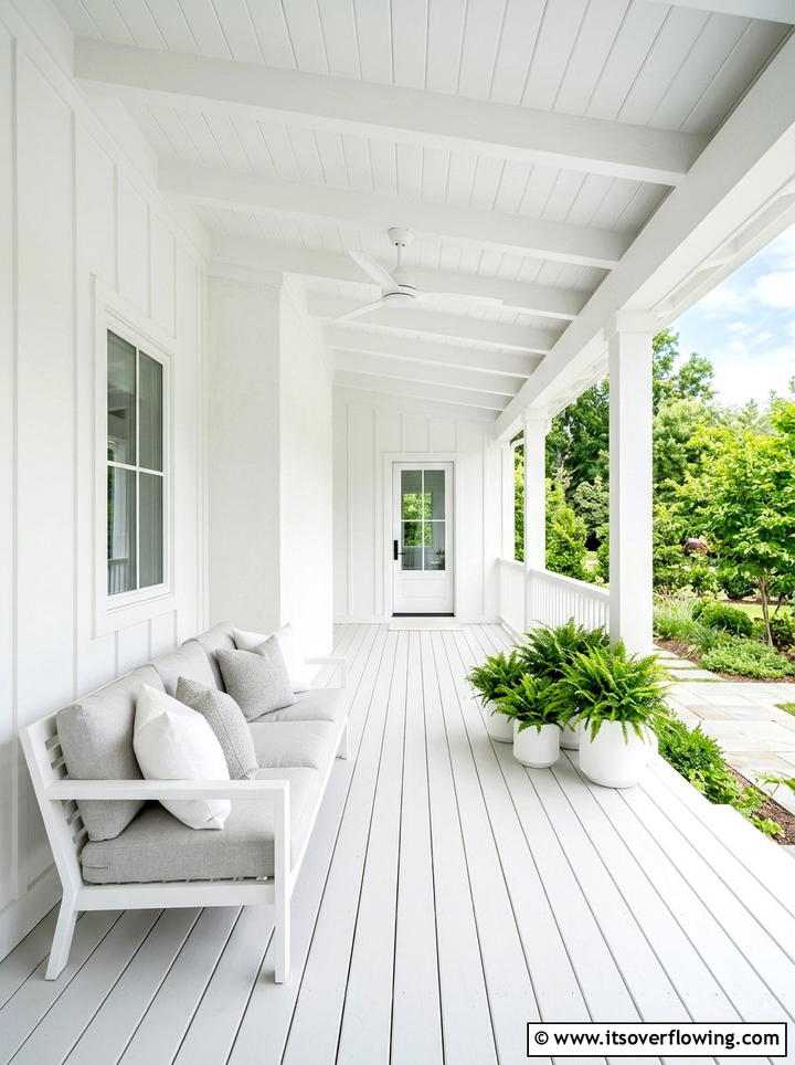 White modern porch - 25 front porch ideas with modern style