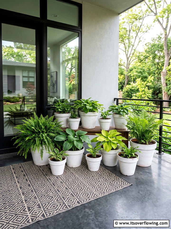 White painted terracotta pots - 25 front porch ideas with terracotta pots