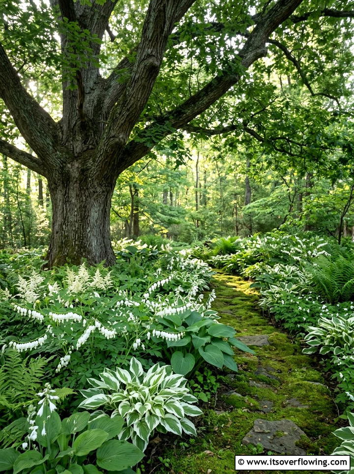 White shade garden - 25 creative garden ideas with white flower gardens
