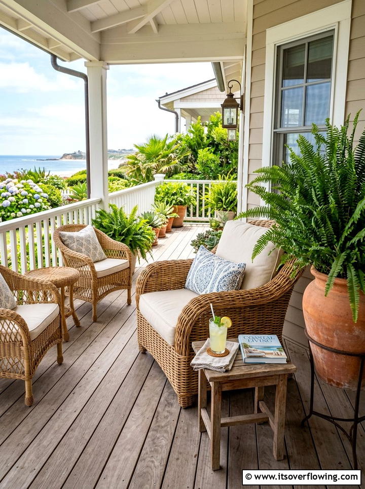 Wicker Chairs With Ferns - 25 front porch ideas with ferns