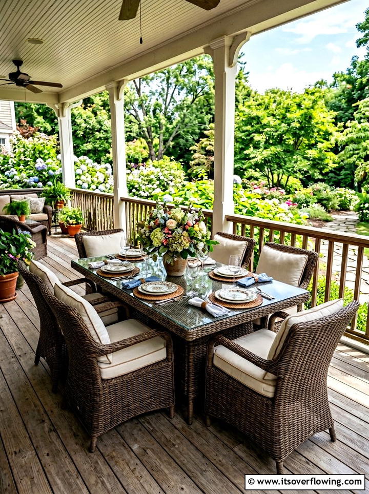 Wicker Dining Table Porch - 25 front porch ideas with wicker furniture