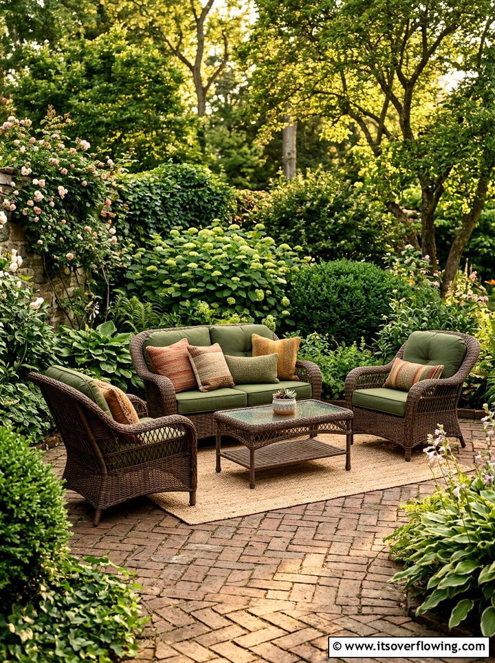 Wicker Patio Furniture - 25 backyard decorating ideas with pillows