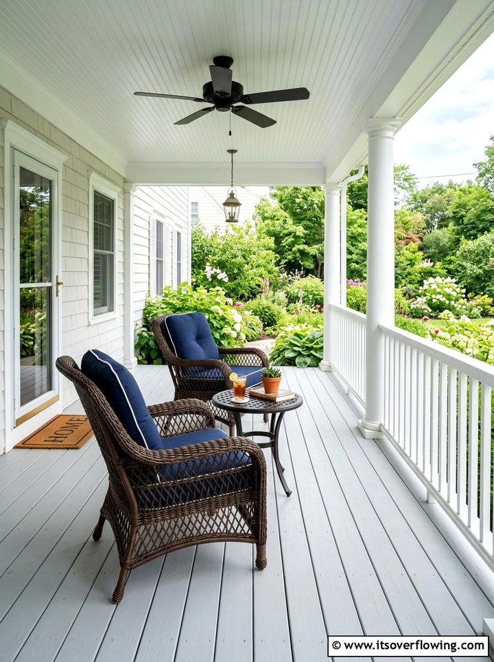 Wicker Porch Chairs - 25 front porch ideas with coastal style