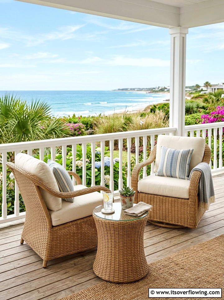 Wicker Porch Furniture - 25 front porch ideas for north facing porch