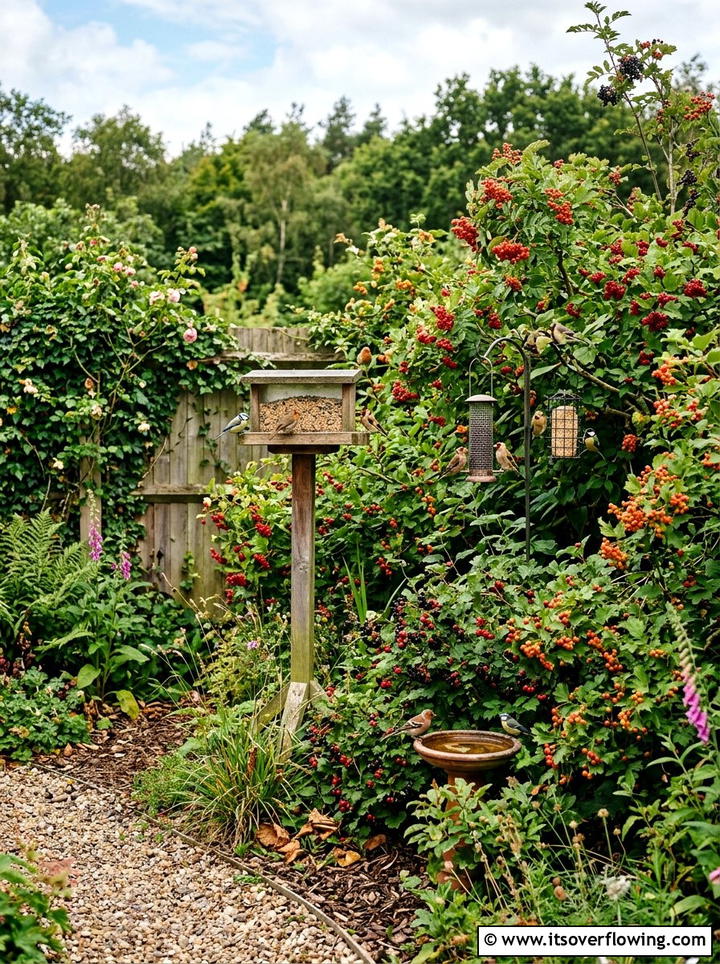 Wild bird habitat corner - 25 garden design ideas with asymmetry