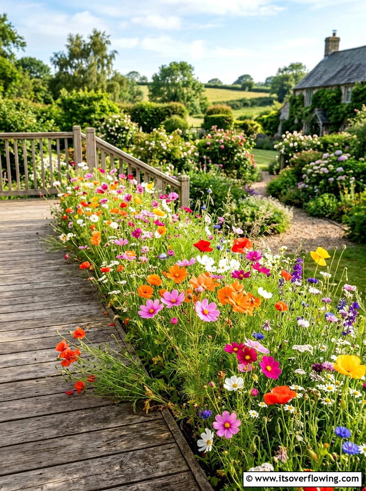 Wildflower Deck Border - 25 garden design ideas for decks