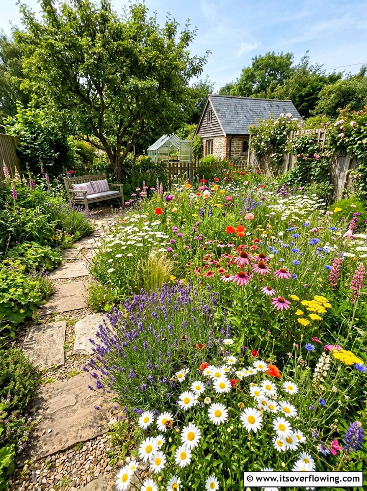 Wildflower Garden Bed - 25 small garden ideas with boho style