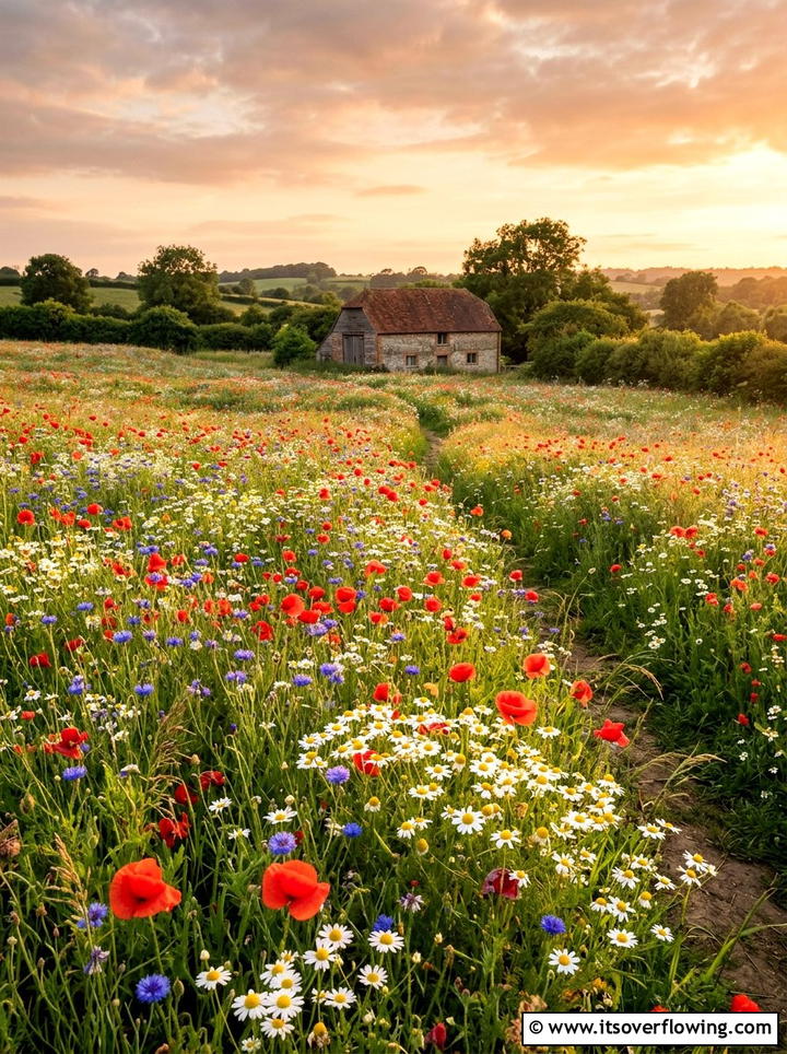 Wildflower Meadow - 25 garden ideas for farmhouse homes