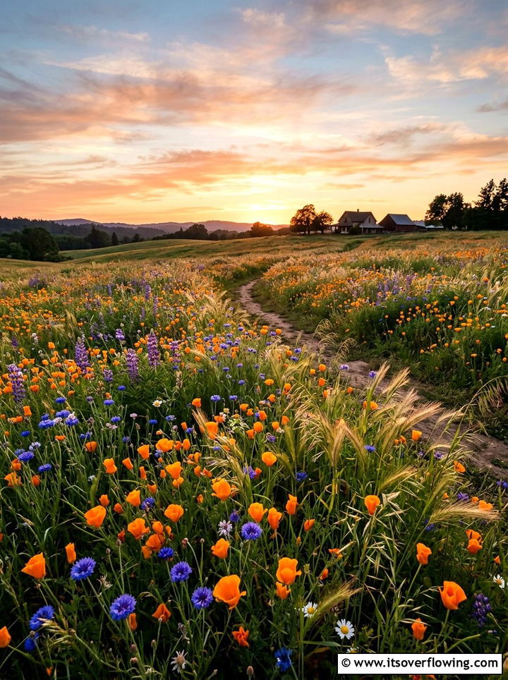 Wildflower Meadow Backyard - 25 garden design ideas for farmhouse landscapes