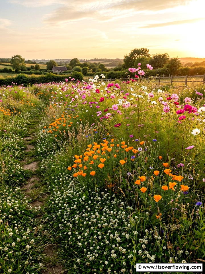 Wildflower Meadow Garden - 25 small garden ideas with layered plants