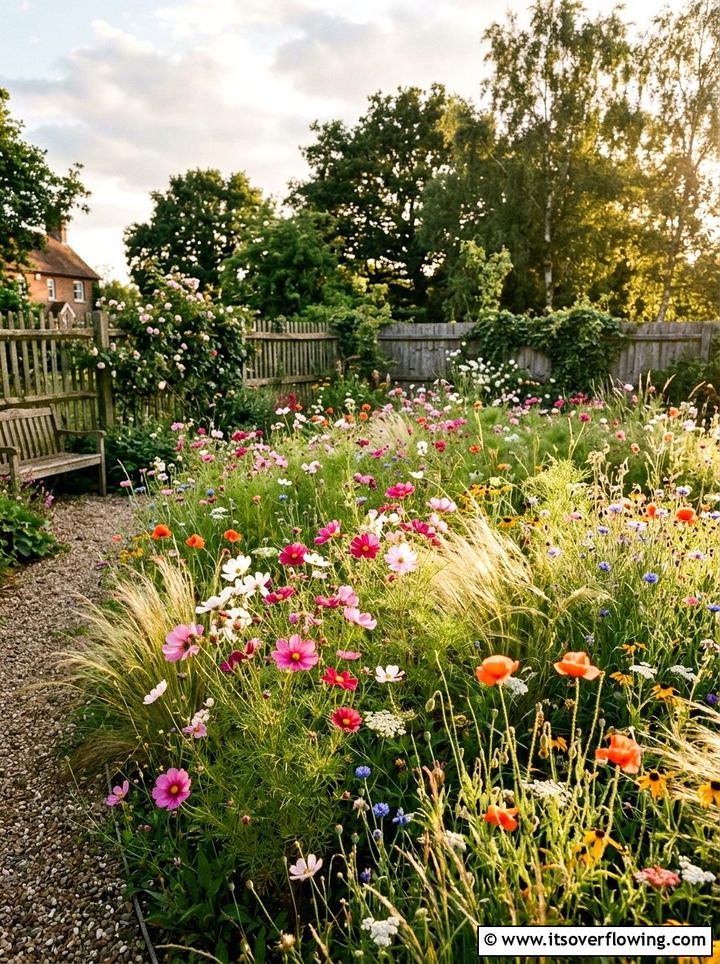 Wildflower Meadow Garden Patch - 25 creative garden ideas with cottage layering