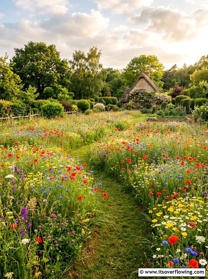 Wildflower Meadow Patch - 25 cheap garden ideas for backyard