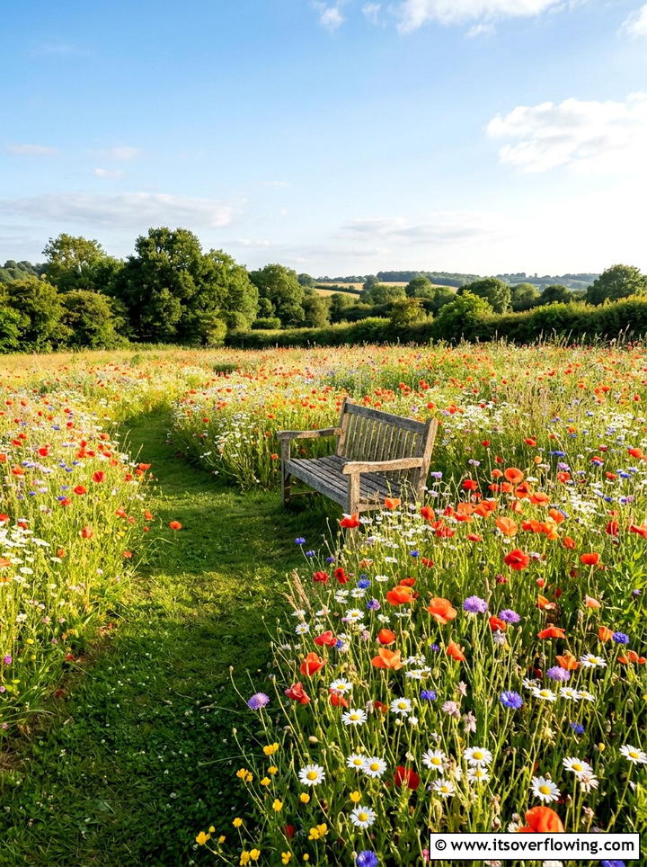 Wildflower Meadow Patch - 25 garden ideas for peace and relaxation