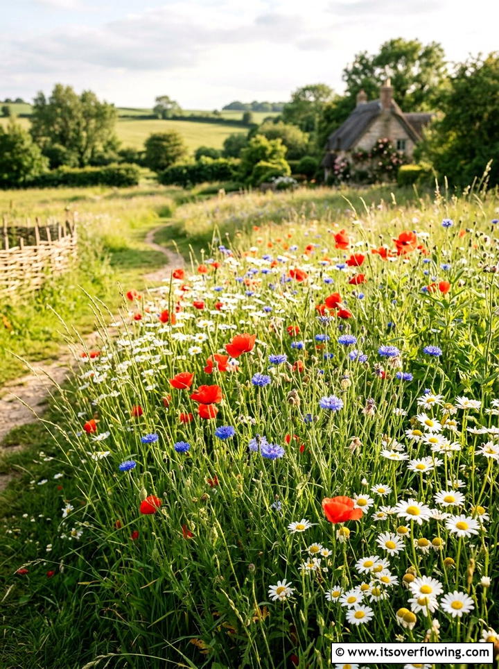 Wildflower Meadow Patch - 25 small garden ideas with cottage style