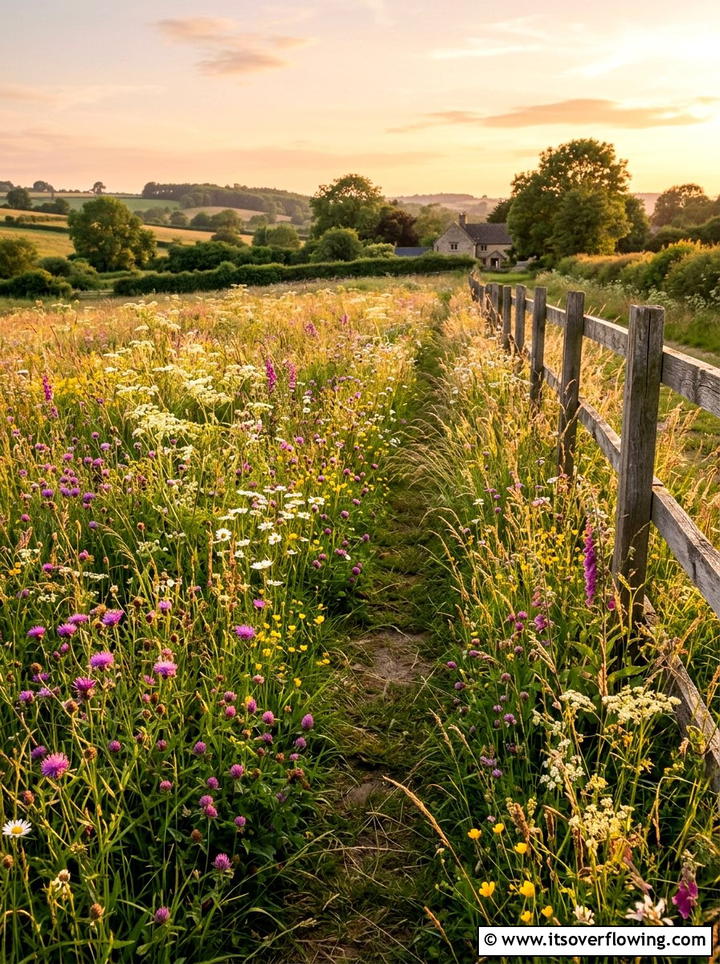 Wildflower Meadow Patch - 25 creative garden ideas with rustic charm