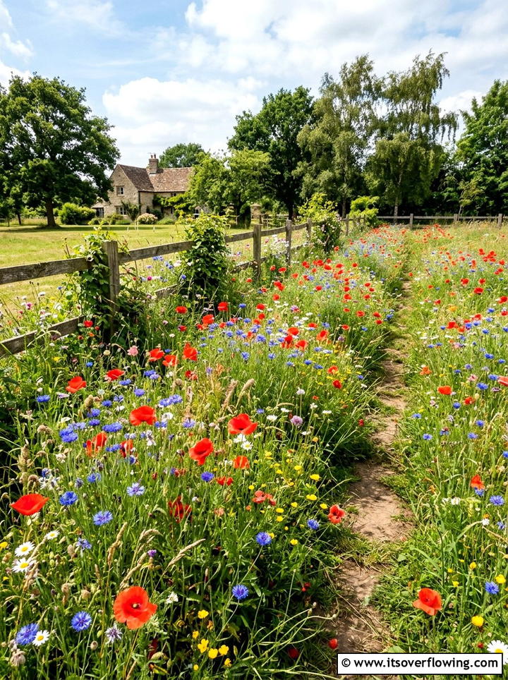 Wildflower Meadow Patch - 25 garden decor ideas for rustic gardens