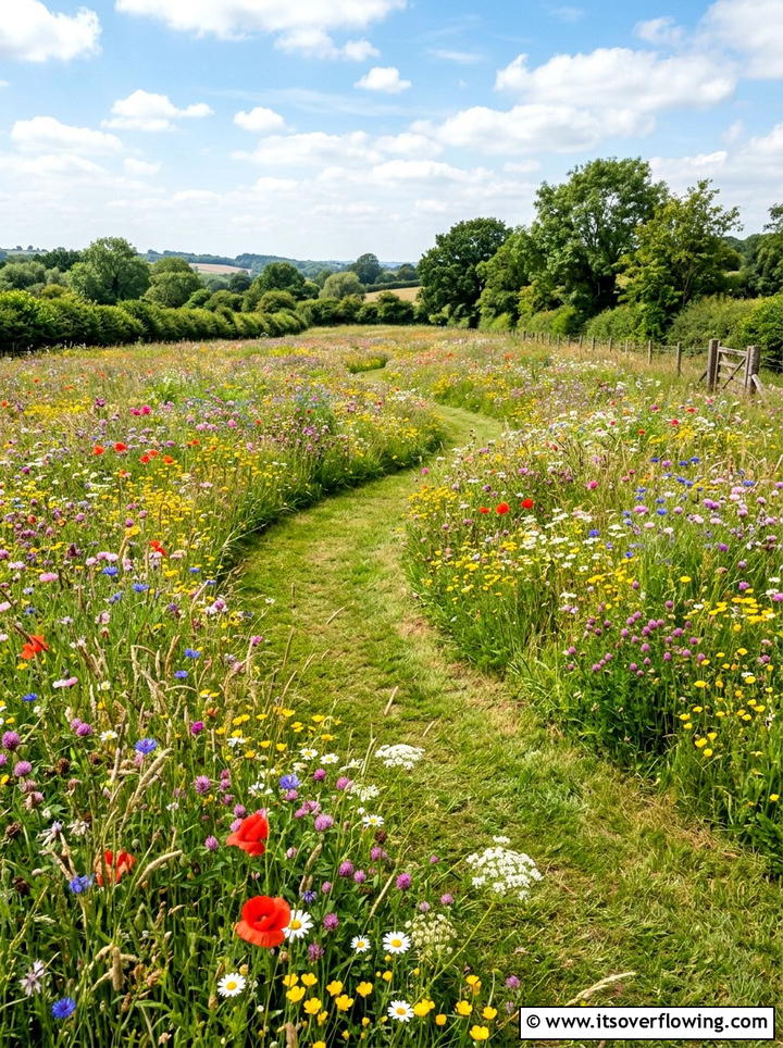 Wildflower Meadow Path - 25 garden design ideas with pathways