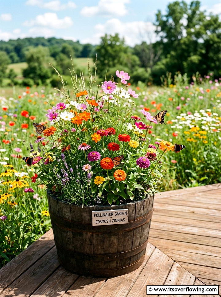 Wildflower Meadow Pot For Pollinators - 25 creative garden ideas for porches
