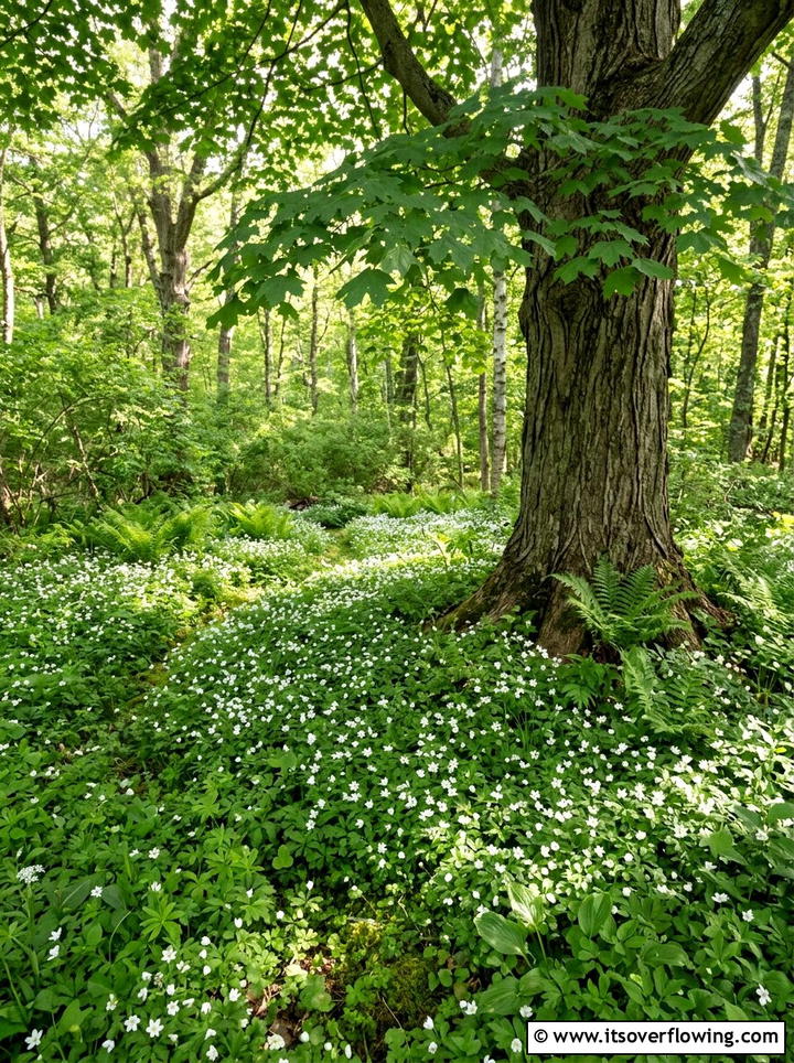 Wildflower Meadow Under Trees - 25 garden ideas with wildflowers