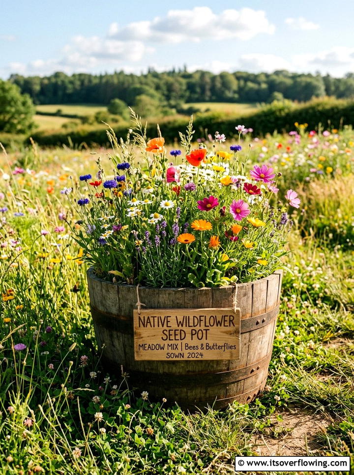 Wildflower Seed Pot - 25 garden ideas for balconies