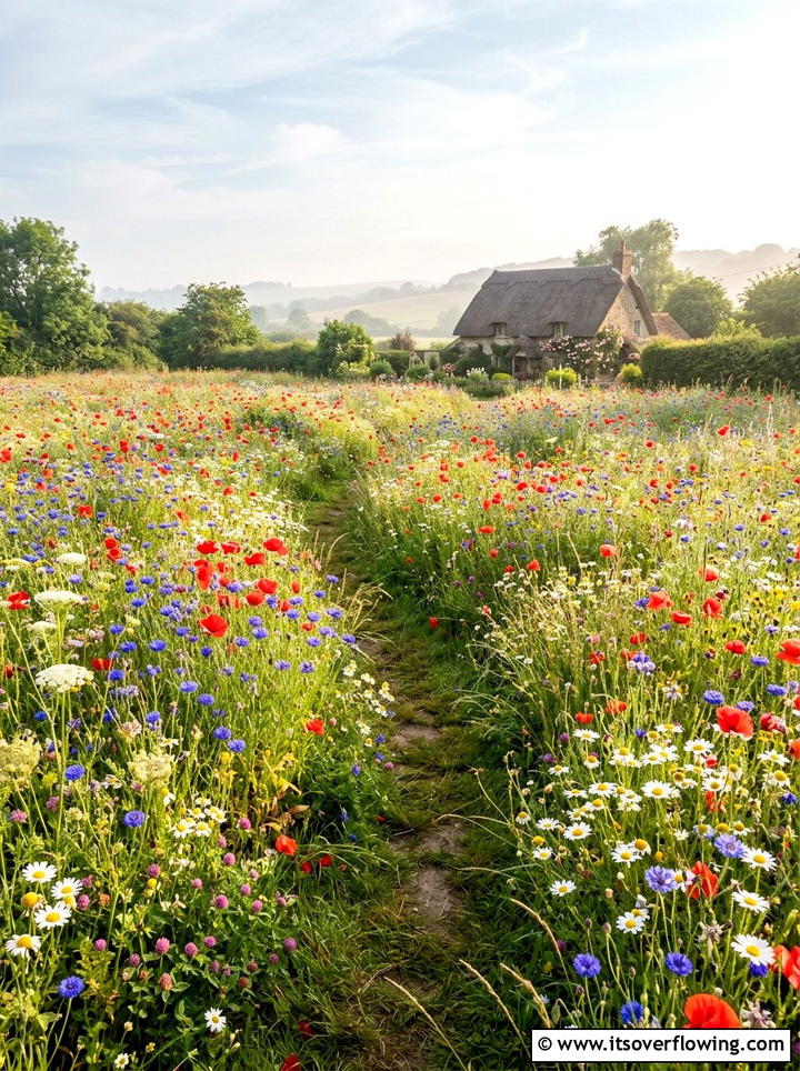 Wildflower meadow - 25 creative garden ideas with no lawn design